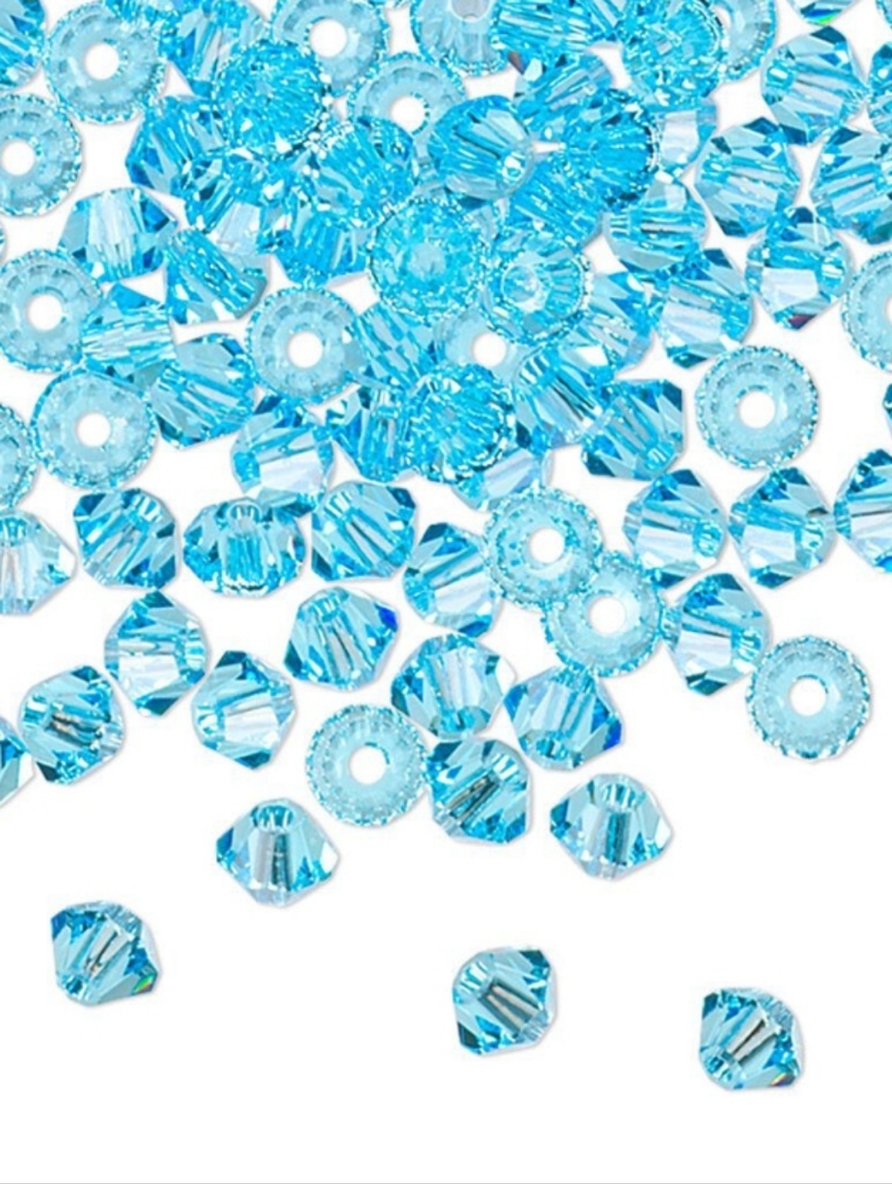 1440 Swarovski Aquamarine 5301 Bicone Beads 3mm Transparent
